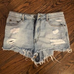 BDG light wash shorts